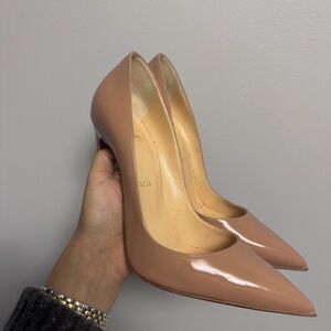 Worn Once Christian Louboutin 120 So Kate Nude size 38.5